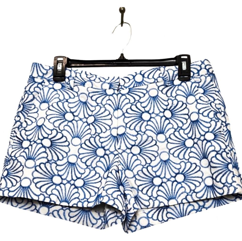 Joe Fresh Blue Floral Embroidered Women's Shorts